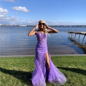 lilac prom dress!! size 6! worn once